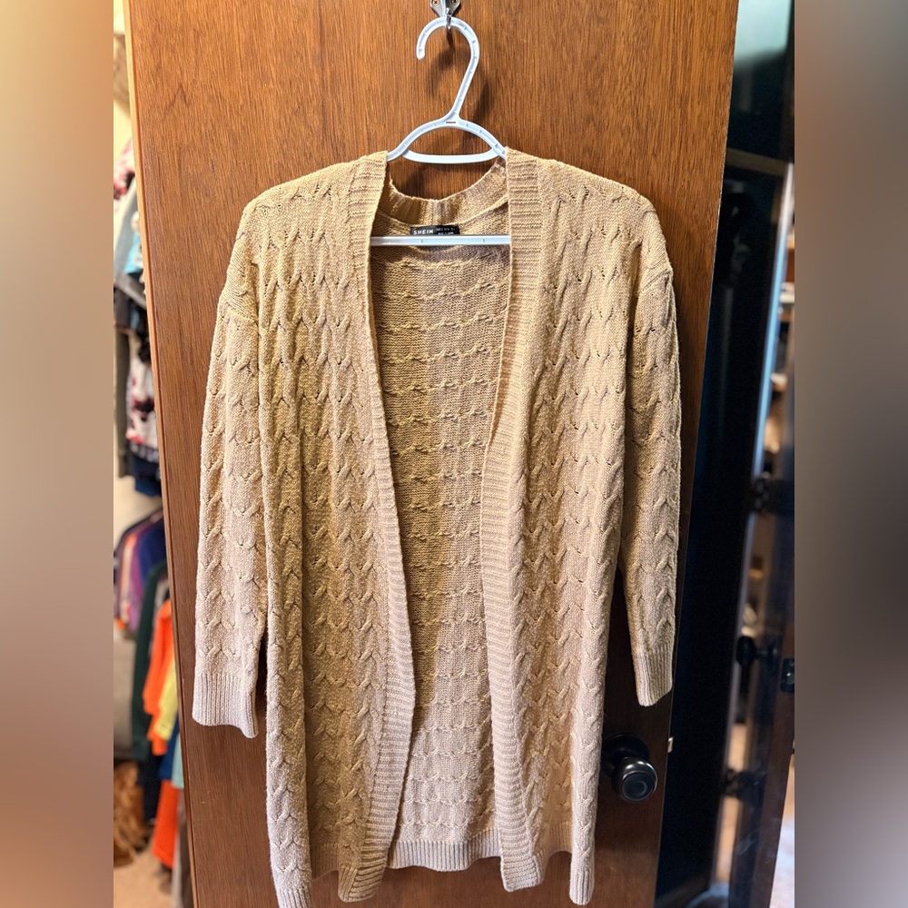 Beige Knit Cardigan